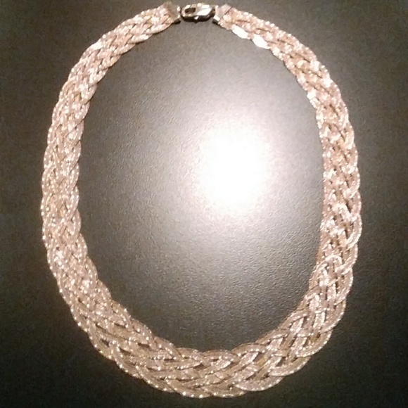 Beautiful Solid Braided Sterling Necklace